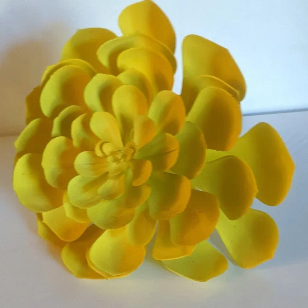 NEW Ashland Large Yellow Cabbage Succulent Stem Plant Faux Floral Decor Michaels